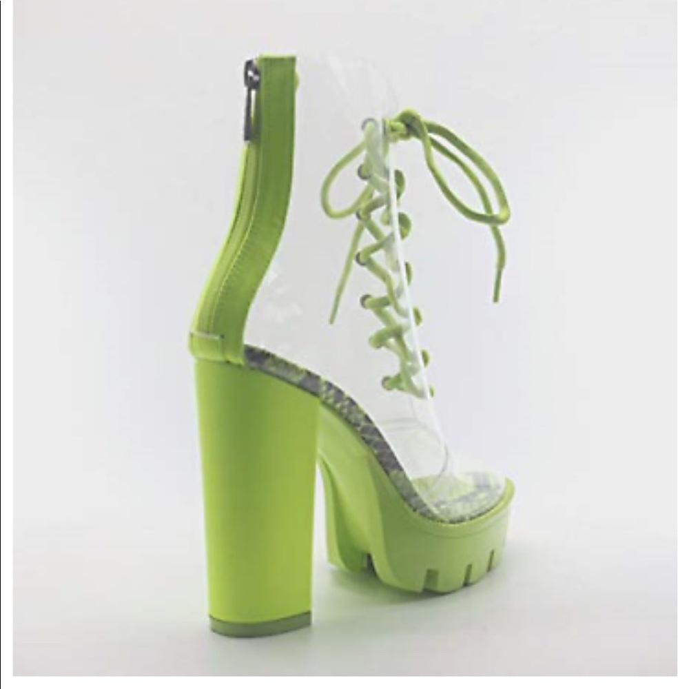 6.5 Neon Yellow Green rain boots - Picture 5 of 7
